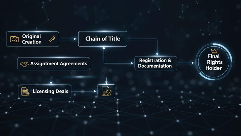 نمودار فرآیند تایید مالکیت کپی رایت فیلم